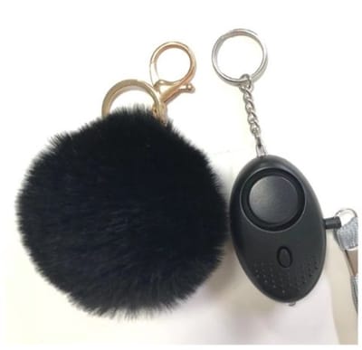 DS-SOS keyring & pompom - persoonlijk noodalarm - 130 db - afschrikkend geluid - led licht - trendy & veiligheids accessoire