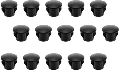 Dailygoods- Gat Plugs 100 Stuks - Zwart Kunststof - Diameter 7 mm - Hoogte 8 mm - Voor Gaten van 7 mm - Eenvoudig te Gebruiken - Afdekkap