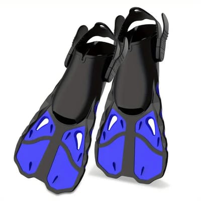 Bovista Zwemvliezen Voor Kinderen & Volwassenen - Flippers - Zwemflippers - Snorkelset - Blauw - Maat S/M