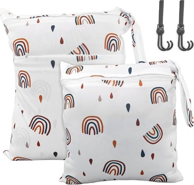 Natte Tassen Set voor Kleuterschool - 2 Stuks, Grote en Kleine Capaciteit, Gepersonaliseerd voor Baby's, Regenboogkleuren