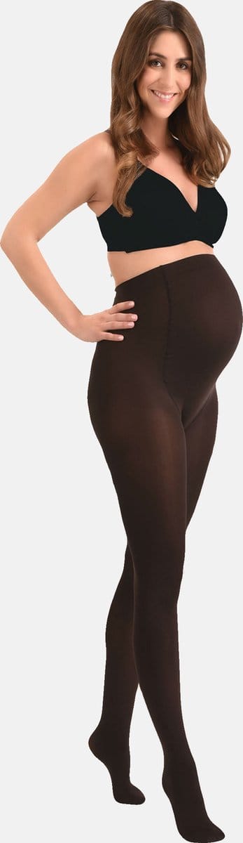 Mamsy Comfortabele Opaque Zwangerschapspanty 60den Bruin XX