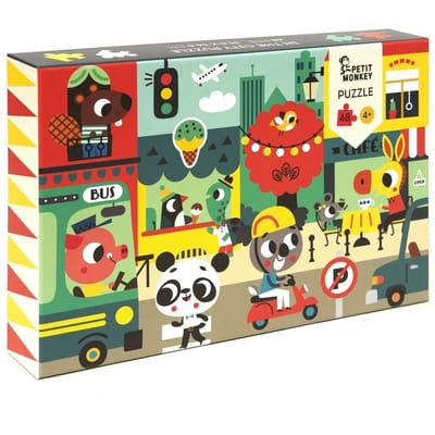 Petit Monkey puzzel in the city 4 jr+ / 48 stks
