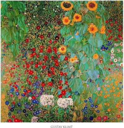 Kunstdruk Gustav Klimt - Il giardino di compagna 70x70cm