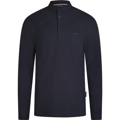 Pique polo met lange mouwen Hechter