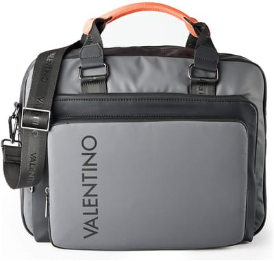 VALENTINO business tas laptoptas met laptopvak Dragonhawk Professional Grigio / Nero donkergrijs