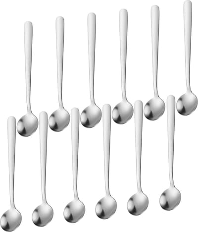 House of Husk Theelepels Set - Theelepeltjes - Koffielepels - Koffielepeltjes - RVS - 13cm - 12 Stuks - Zilver