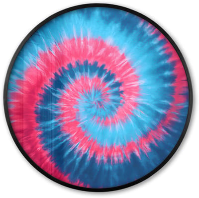 Poster in lijst Rond - Fotolijst 60x60 cm - Posters - Spiraal - Roze - Draaiend - Ronde posterlijst zwart - Decoratie - Wanddecoratie woonkamer - Muurdecoratie slaapkamer