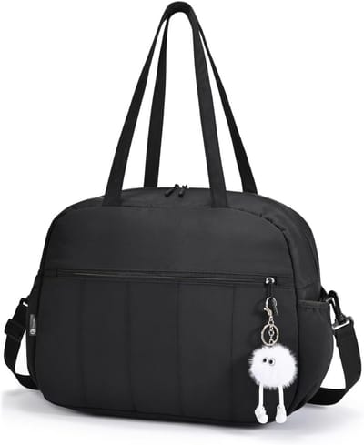 Dames Puffer Reisbagage Handbagage 40x30x20 voor Vliegtuig, Sporttas 25L Waterdicht, Ideaal voor Fitness, Weekend en Ziekenhuisgebruik