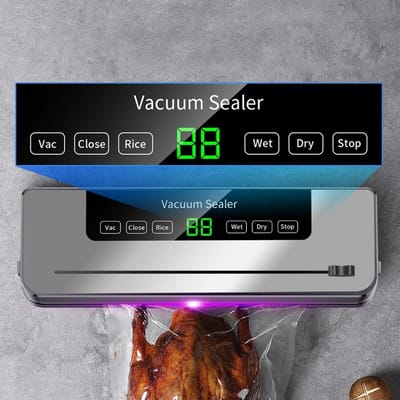 Zolara Vacumeermachine - Krachtige Voedsel Vacuümsealer - Vacumeermachine - Ingebouwde snijder - Keuken Voedselafdichting - Vacuümverpakkingsmachine