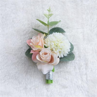 Bruiloft Boeket - Hand Gebonden Bloemstuk - Bruiloft Decoratie - Handgemaakt Ontwerp - Diameter 20cm Hoogte 30cm