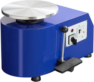 Pottenbakkersschijf - Elektrische Keramische Draaischijf - Motor 350 W - Schijf 28 cm - Snelheid 300 tpm - Met Voetpedaal - Inclusief Schort - Voor Beginners en Hobbyisten