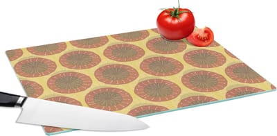 Glazen Snijplank - 39x28 - Zonnebloemen - Patroon - Zuid-Amerika - Snijplanken Glas
