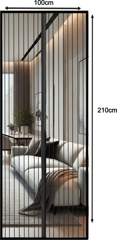 JEAS - Luxe Magnetisch Vliegengordijn - 210x100cm - Horgordijn - Deurgordijn - Deurhor - Zwart
