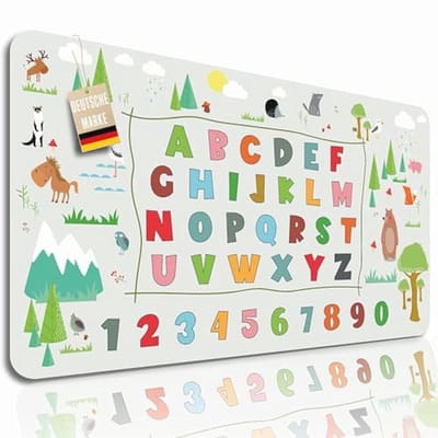 Bureauonderlegger voor Kinderen – Waterafstotende Onderlegger met Educatieve Prints | Kinderbureau Accessoires