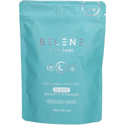 Belène | Collagen Anti-Age Sleep Beauty Powder – 180g – Anti-Aging | | Mooie & Jonger Uitziende Huid | Skincare avondroutine + Nachtrust & Relaxatie | Collageenpoeder – Vitamines B2, C, E – Zink – Valeriaan.