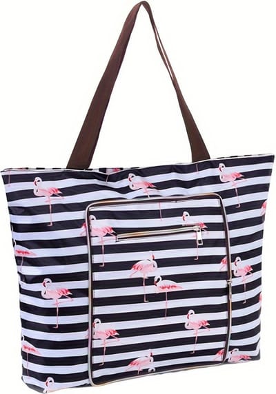 Livano Grote Ibiza Strandtas XL- Campingtas - Zwemtas - Weekendtas - Waterbestendig - Zandbestendig - Flamingostrepen