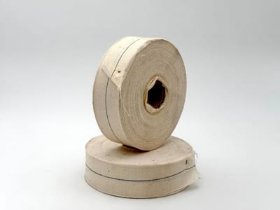 Katoenen band - Wikkelband isolatie - Motor wikkelen - Hittebestendig tot 105°C - 50 meter rol - Wit