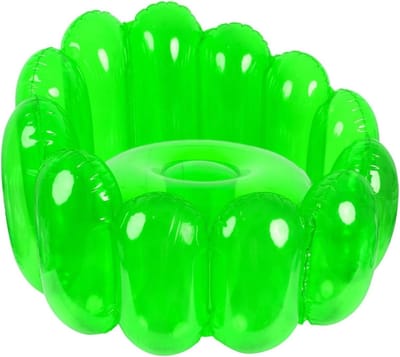 Opblaasbare Stoel - Jelly Lounger - Ontspannen Binnen Buiten - Geurloos PVC Materiaal - 75 x 56 cm - Groen