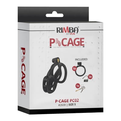 Rimba Toys - P-Cage PC02 - Kunststof Kuisheidskooi - Peniskooi - Chastity - Zwart