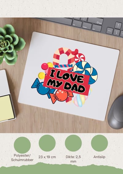 Akyol - papa cadeau - Muismat - Papa - vader - vader verjaardag - met opdruk - vader cadeau - vader cadeautjes - vaderdag cadeau - vader cadeautjes verjaardag - liefste papa - leuk kado om te geven - 23 bij 19 cm