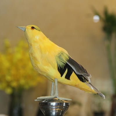 Tuin Kunstmatig Gevederd Dier Ornament Simulatie Wielewaal Vogel Model Kunst Buitendecoratie yellow