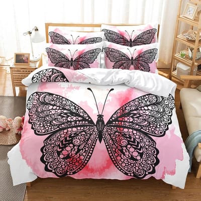 beddengoedset dekbedovertrekset 3d beddengoed digitale print bedlinnen queensize beddengoedset modieus design EU single(135x200cm) black