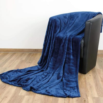 Bestlivings Deken woondeken Celina - hoogwaardige pluizige deken, 220 x 240 cm - blauw