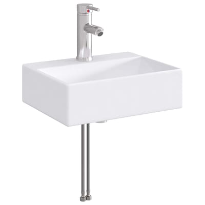 vidaXL - Badkamer - wastafel - met - kraan - en - afvoer - Chroom