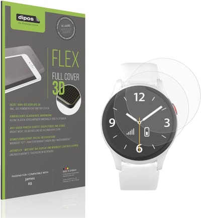 dipos FLEX – 2x Matte Screenprotector geschikt voor James R8 | Volledige Schermbescherming | Case-Friendly