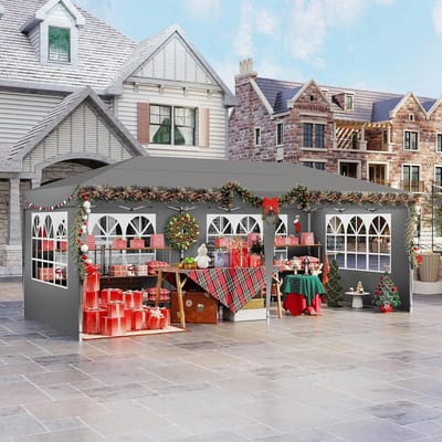 Opvouwbaar Partytent Paviljoen 3x6 Meter Incl. Zijwanden en Draagtas