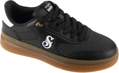 Skechers Duraleather Lace Up Snoop Cupsole Sneaker, Mannen, Zwart, Sneakers, maat: 42,5