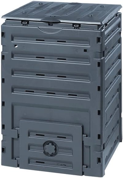 Composter 300 L met Praktische Vulopening en Ventilatiesysteem - Zwart