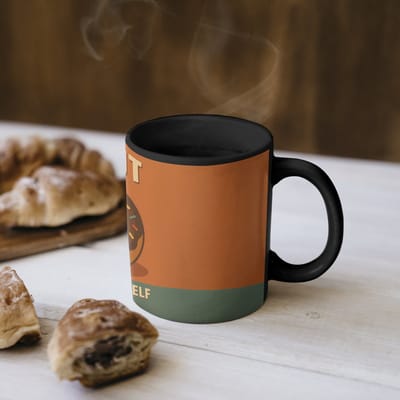 Magische Mok - Foto op Warmte Mokken - Koffiemok - Donut - Spikkels - Kleurrijk - Quote - Magic Mok - Beker - 350 ML - Theemok - Mok met Tekst