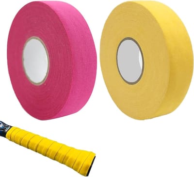 Hockey Grip Tape voor Non-Slip Grip, Zelfklevende Sportband voor Fitness, Gymnastiek en Pull-Up Bar - 20 x 2,5 cm (Roze, Geel)