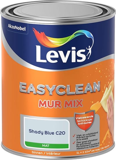 Levis - Easyclean Mur Mat Mix - Shady Blue C20 - Mengverf - 1 L