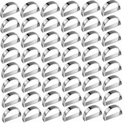 Servetringen Metaal - Servethouders - Tafel Dekken - Halve Cirkel Design - 60 Stuks - Zilver