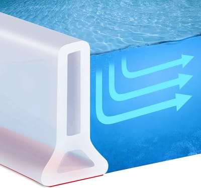 Douchebarrière - Waterkering Systeem -Opvouwbare- 100cm Breed - Wit - Eenvoudige Installatie - 1 stuk