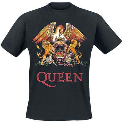 Queen T-shirt - Queen Crest - S tot 5XL - voor Mannen - zwart