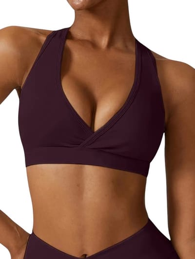 SparkNine Glowbra sportbeha dames - hoge ondersteuning - S - rood - kruisrug - ademend & stijlvol - met verwijderbare pads - glanzend & zacht