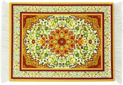 Perzisch Mini Tapijt Muismat met Franje voor Laptop, PC en Gaming - Kleine Muismat voor Bureau en Tafel Accessoires