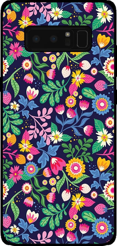 Smartphonica Telefoonhoesje Geschikt voor Samsung Galaxy Note 8 met bloemen opdruk - TPU backcover case flower design geschikt voor Samsung Galaxy Note 8