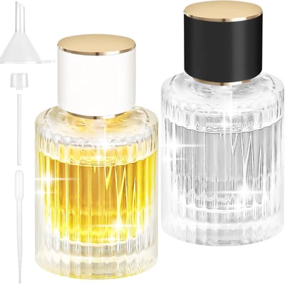 Lege Parfumfles Atomizer Set van 2, Herbruikbare 50ml Flesjes voor Vrouwen en Meisjes, Perfect voor Reizen en Dagelijks Gebruik
