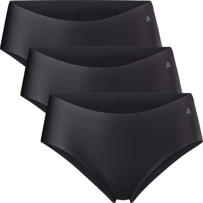 DANISH ENDURANCE Naadloze Hipsters voor Dames - Sporten & Iedere dag - 3-pack - Zwart - Maat S