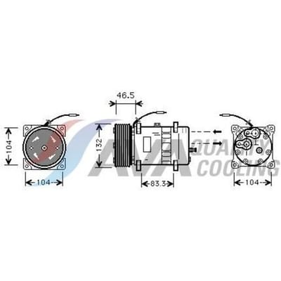 Airco-compressor HIGHWAY AUTOMOTIVE 45057004HW