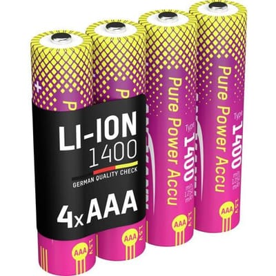 Ansmann Li-Ion Akku Micro AAA Typ 1400 (min. 1250 mAh) Oplaadbare batterijenset Li-ion 1250 mAh 1.5 V 1 stuk(s)