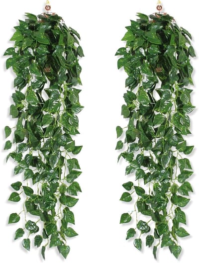 2-delige set kunstplanten als echte hangplanten, decoratieve kunstmatige klimop, sfeervolle binnenhuisdecoratie voor thuis en bruiloften