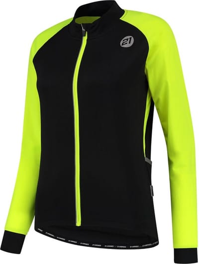 21Virages Palermo fietsshirt lange mouwen Zwart Fluo-L