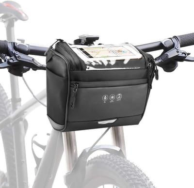 Waterdichte Fietsstuurtas met Touchscreen en Verwijderbare Schouderriem