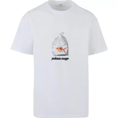 Oversized T-shirt Upscale Poisson Rouge heavy