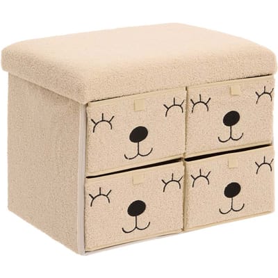 Eazy Living Poef + Opbergbox Camelia Beige